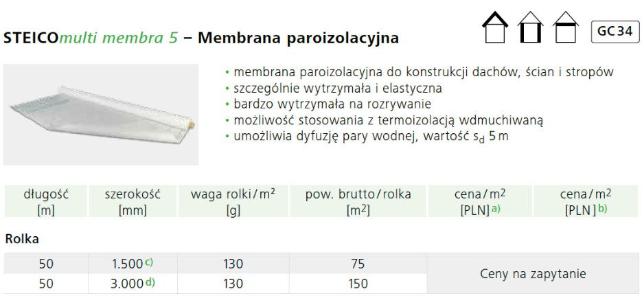 Formaty STEICOmulti membra 5