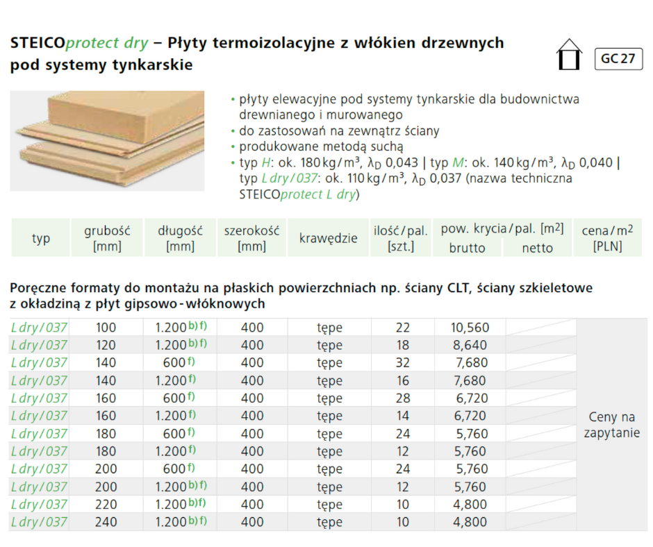 Formaty STEICOprotect L dry