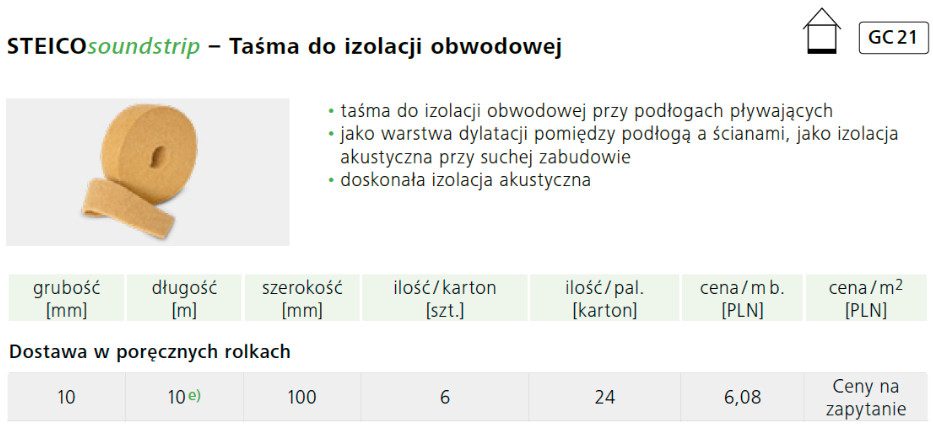 Formaty STEICOsoundstrip