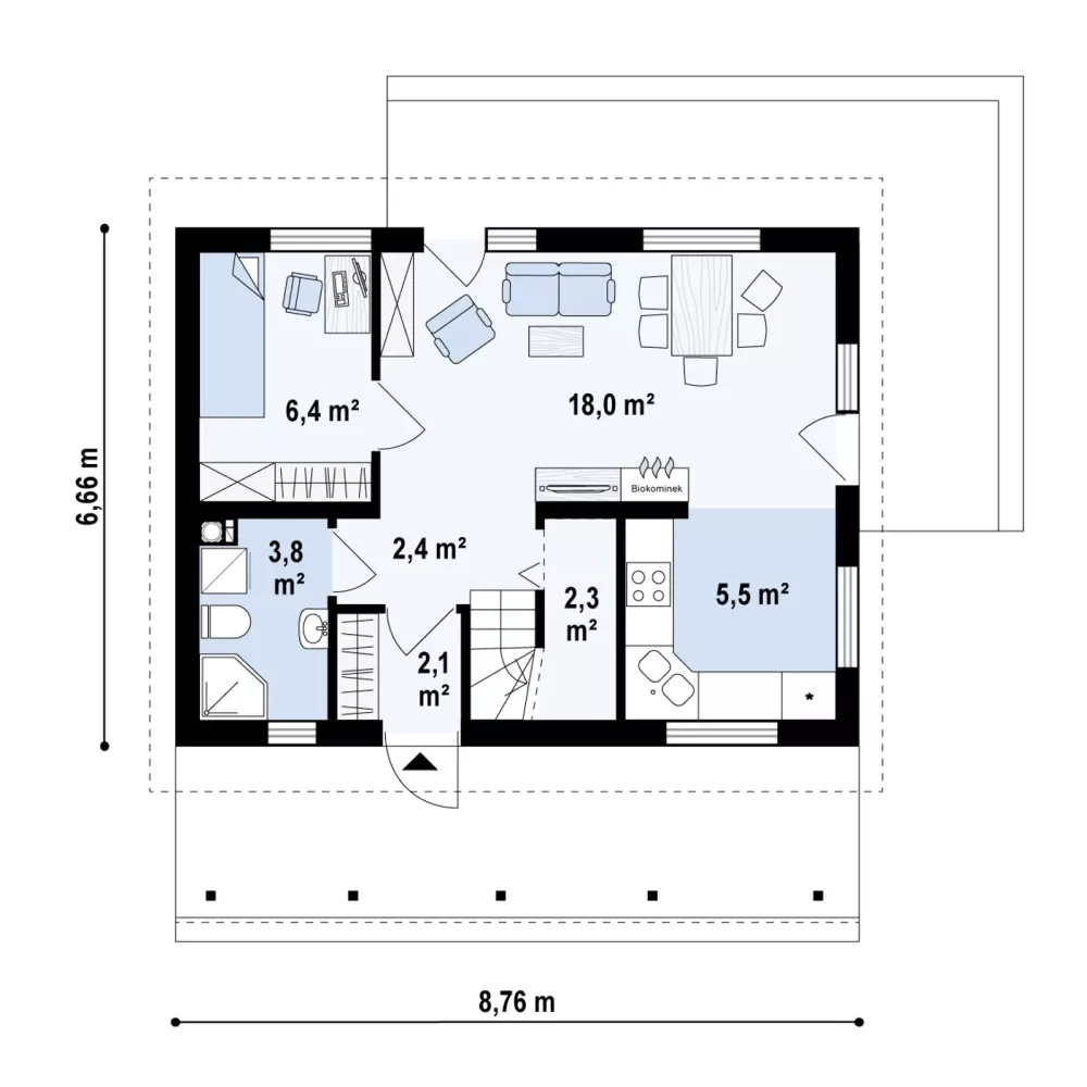 PARTER 39,4 / 40,5 m²