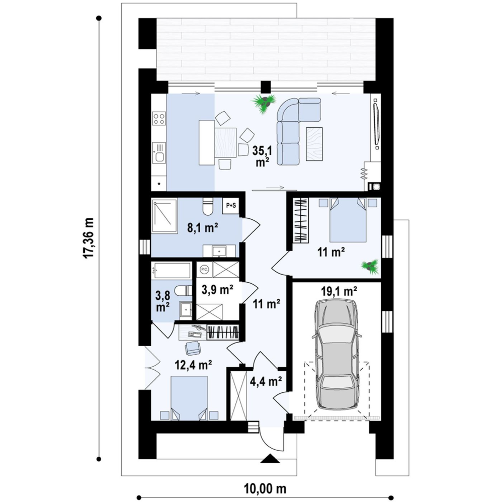 PARTER 85,9 / 109,0 m²
