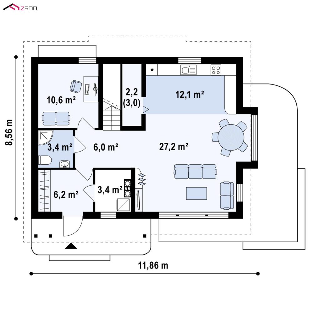 PARTER 67,4 / 71,6 m²