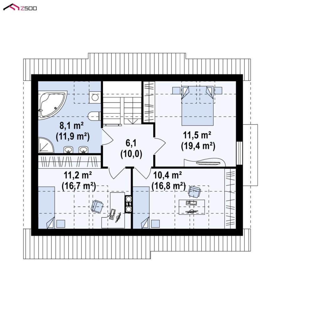PIĘTRO 47,3 / 74,8 m²