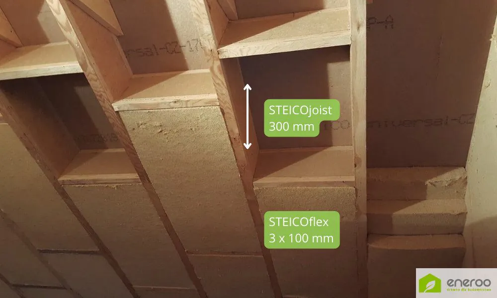 Belki dwuteowe STEICOjoist jako krokwie w dachach energooszczędnych