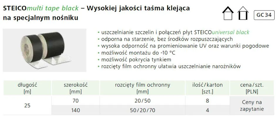 Formaty STEICOmulti tape black