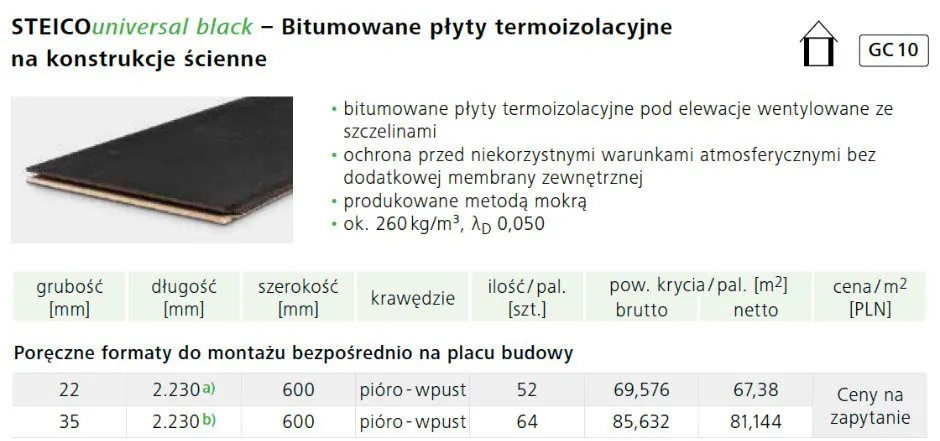 Formaty STEICOuniversal black