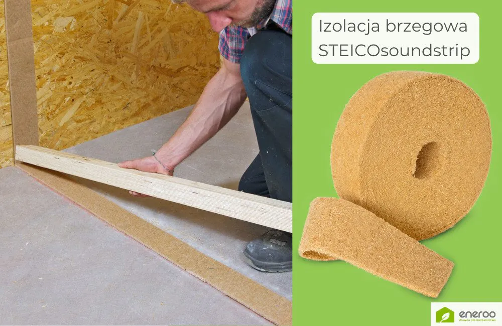 Izolacja brzegowa ścian działowych przy pomocy taśmy STEICOsoundstrip