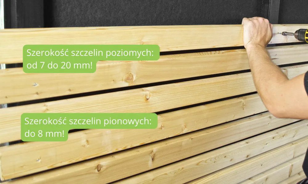 Maksymalne szerokości szczelin wentylacyjnych dla płyt STEICOuniversal black