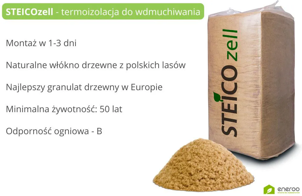 STEICOzell - naturalna termoizolacja do wdmuchiwania